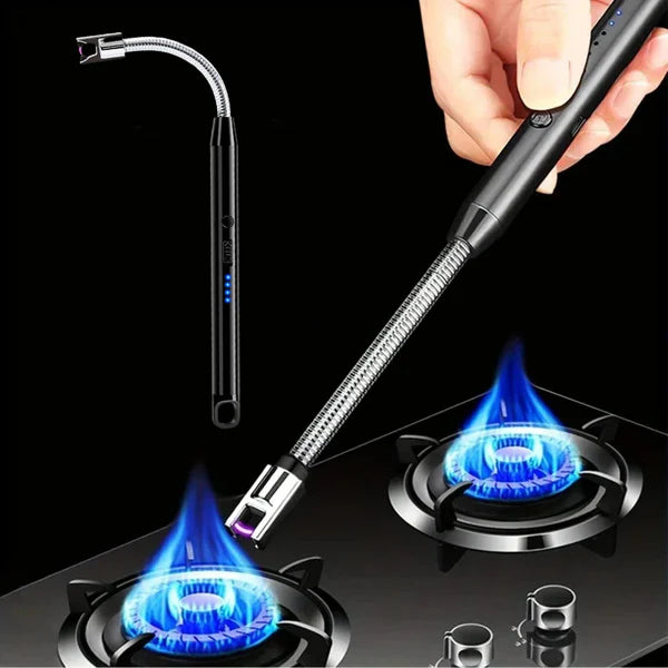 Electric USB Rechargeable Lighter – Windproof Flameless Arc Lighter for Kitchen & Outdoor